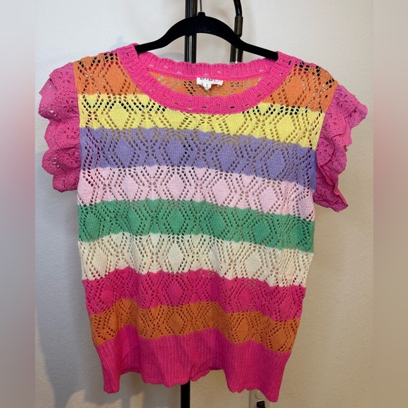BiBi Tops - BiBi Colorful Knit Top